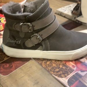 Blow Fish grey shoes gently warn